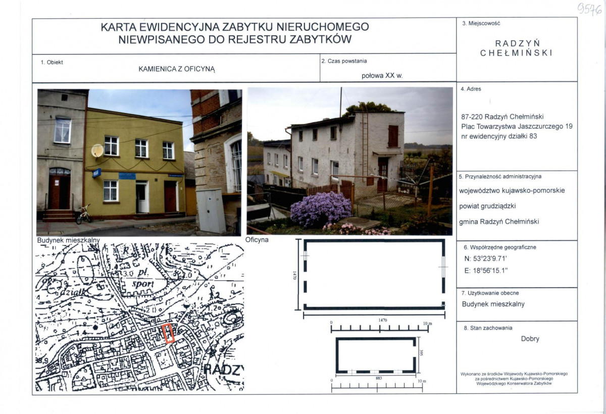 KEZN - Karta obiektu niewpisanego do rejestru, skan nr 1