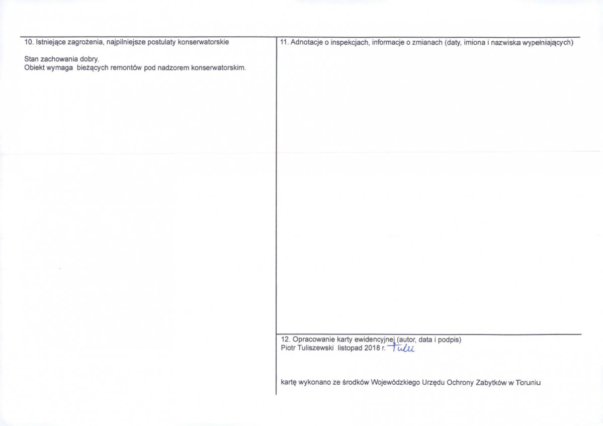 KEZN - Karta obiektu niewpisanego do rejestru, skan nr 2