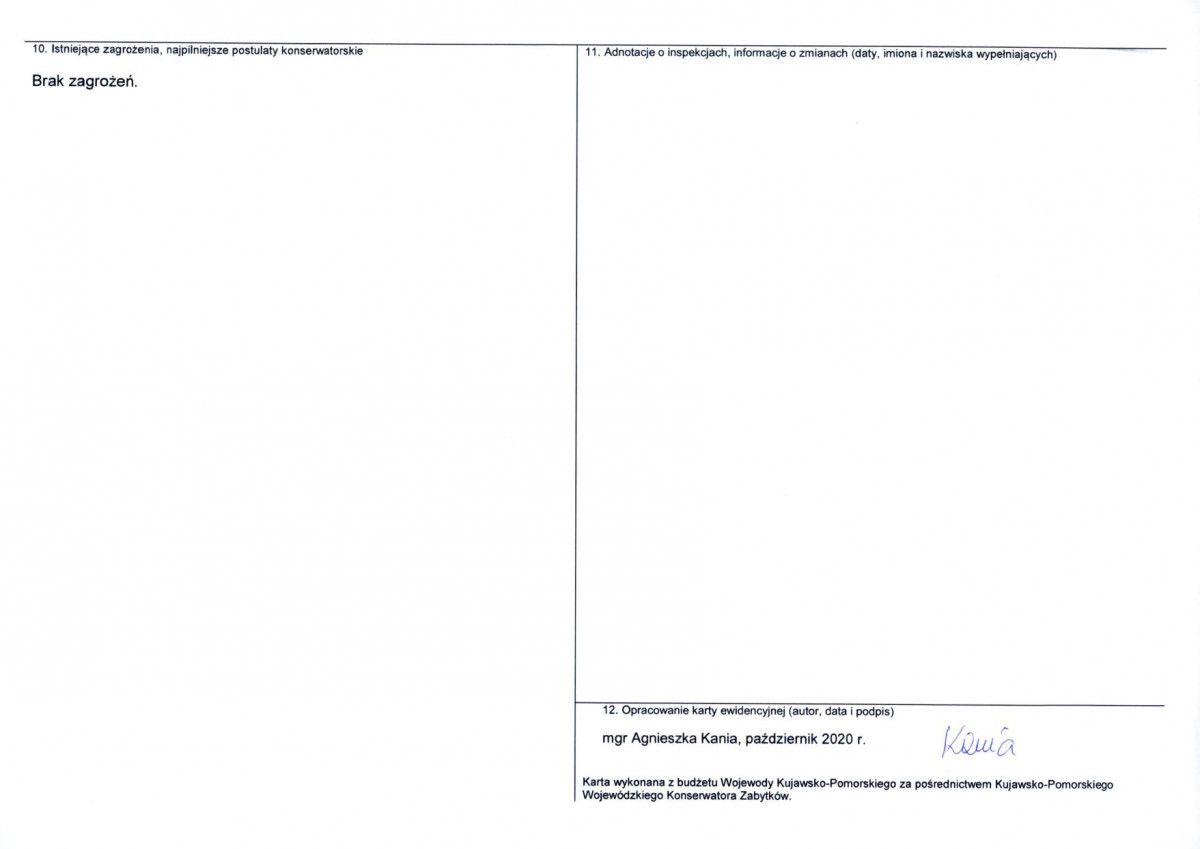 KEZN - Karta obiektu niewpisanego do rejestru, skan nr 2