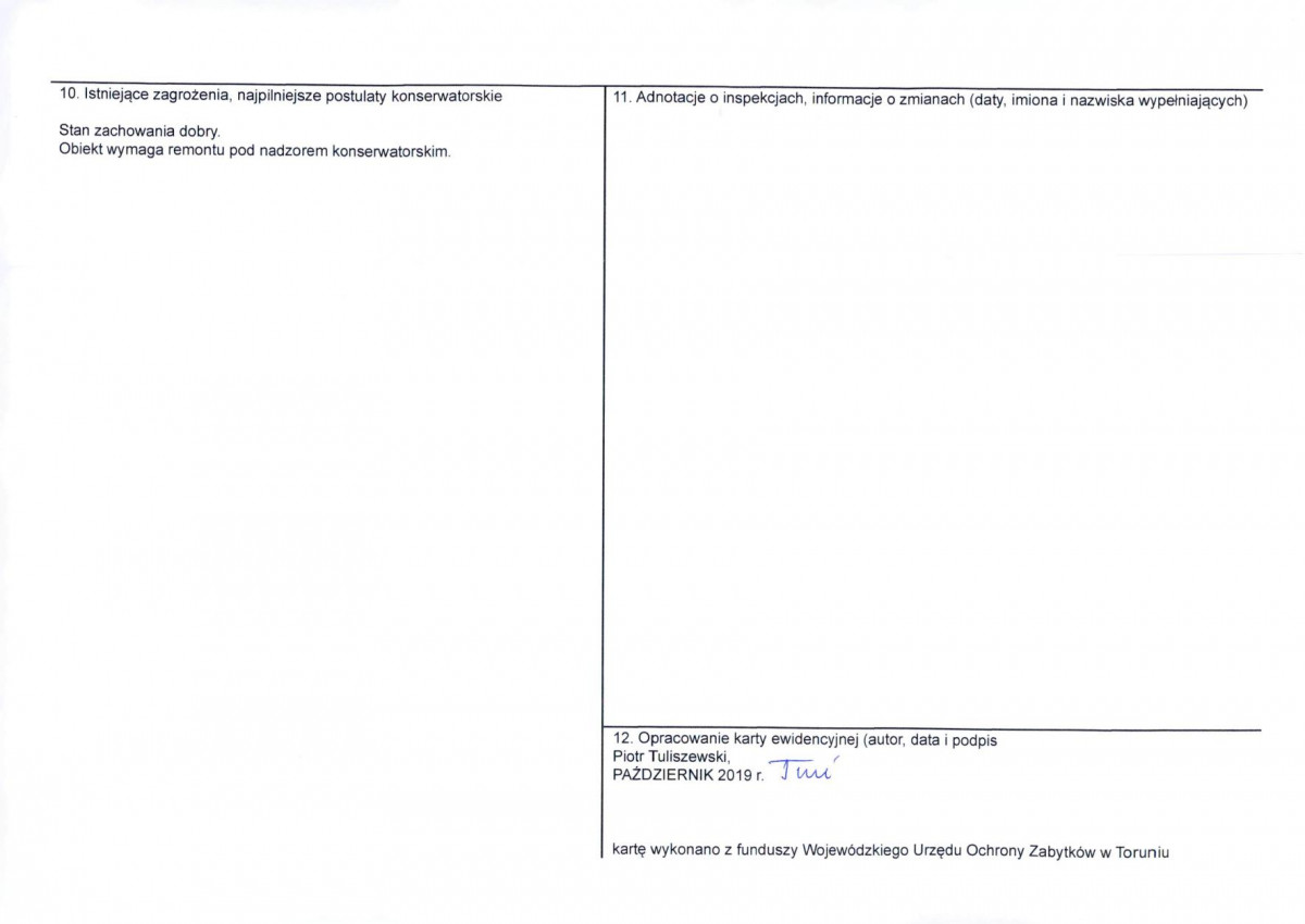 KEZN - Karta obiektu niewpisanego do rejestru, skan nr 2