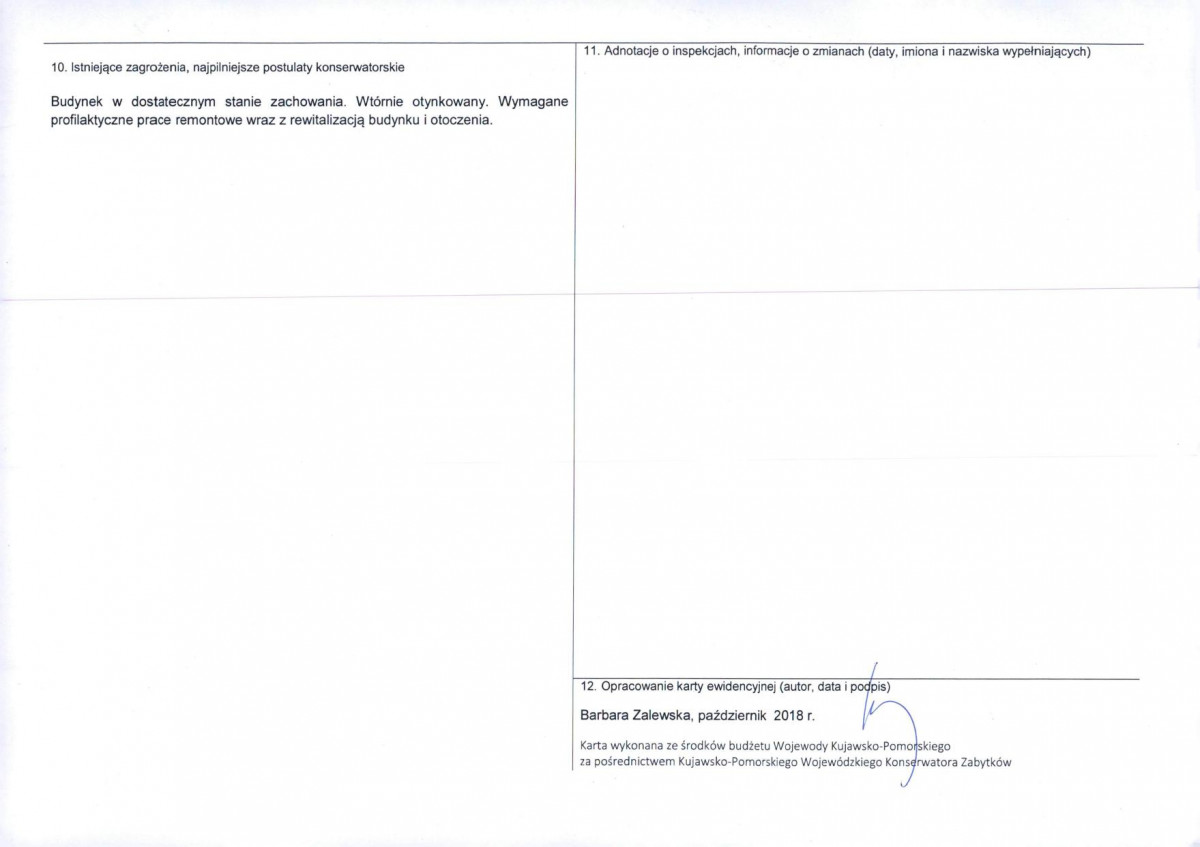 KEZN - Karta obiektu niewpisanego do rejestru, skan nr 2