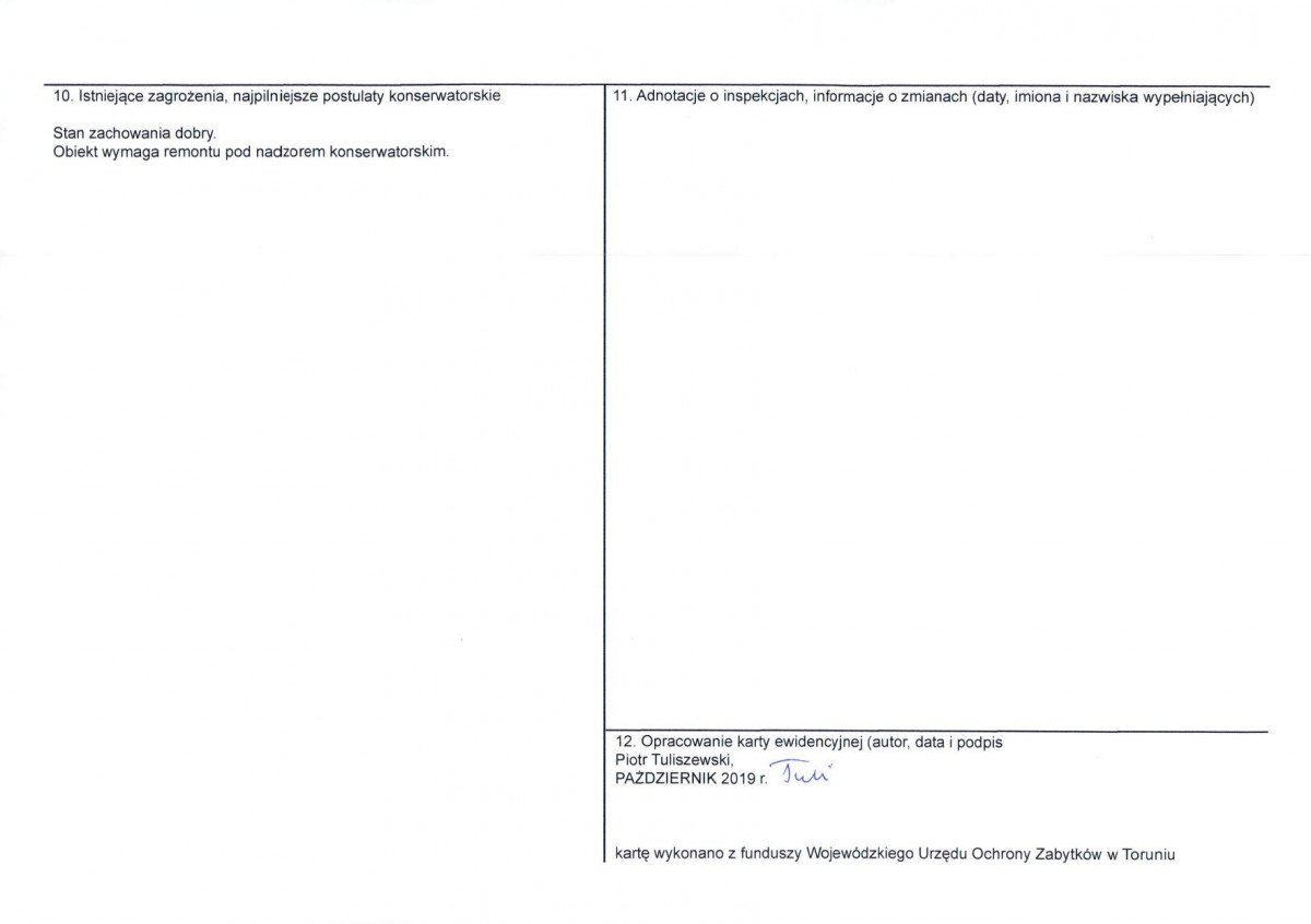 KEZN - Karta obiektu niewpisanego do rejestru, skan nr 2