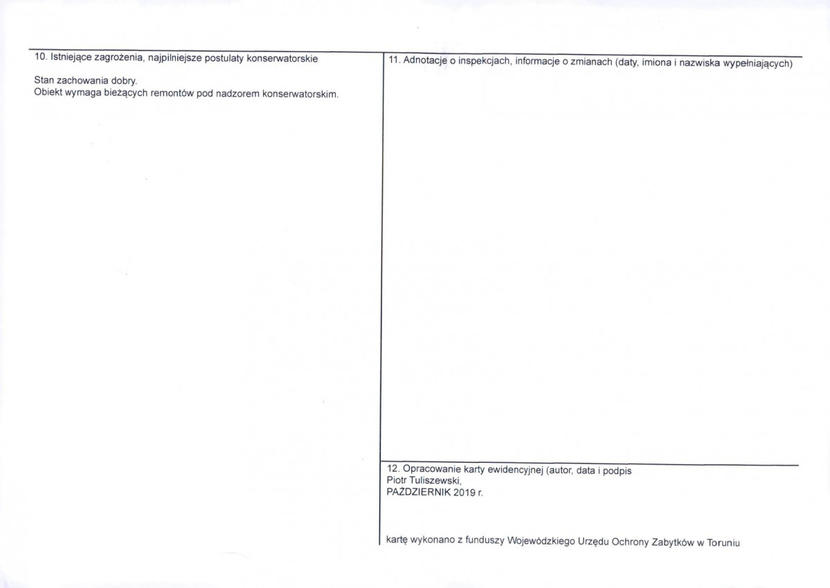 KEZN - Karta obiektu niewpisanego do rejestru, skan nr 2
