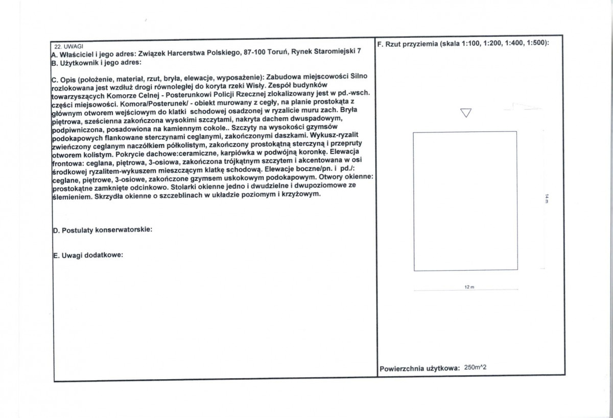 KEZN - Karta obiektu niewpisanego do rejestru, skan nr 2