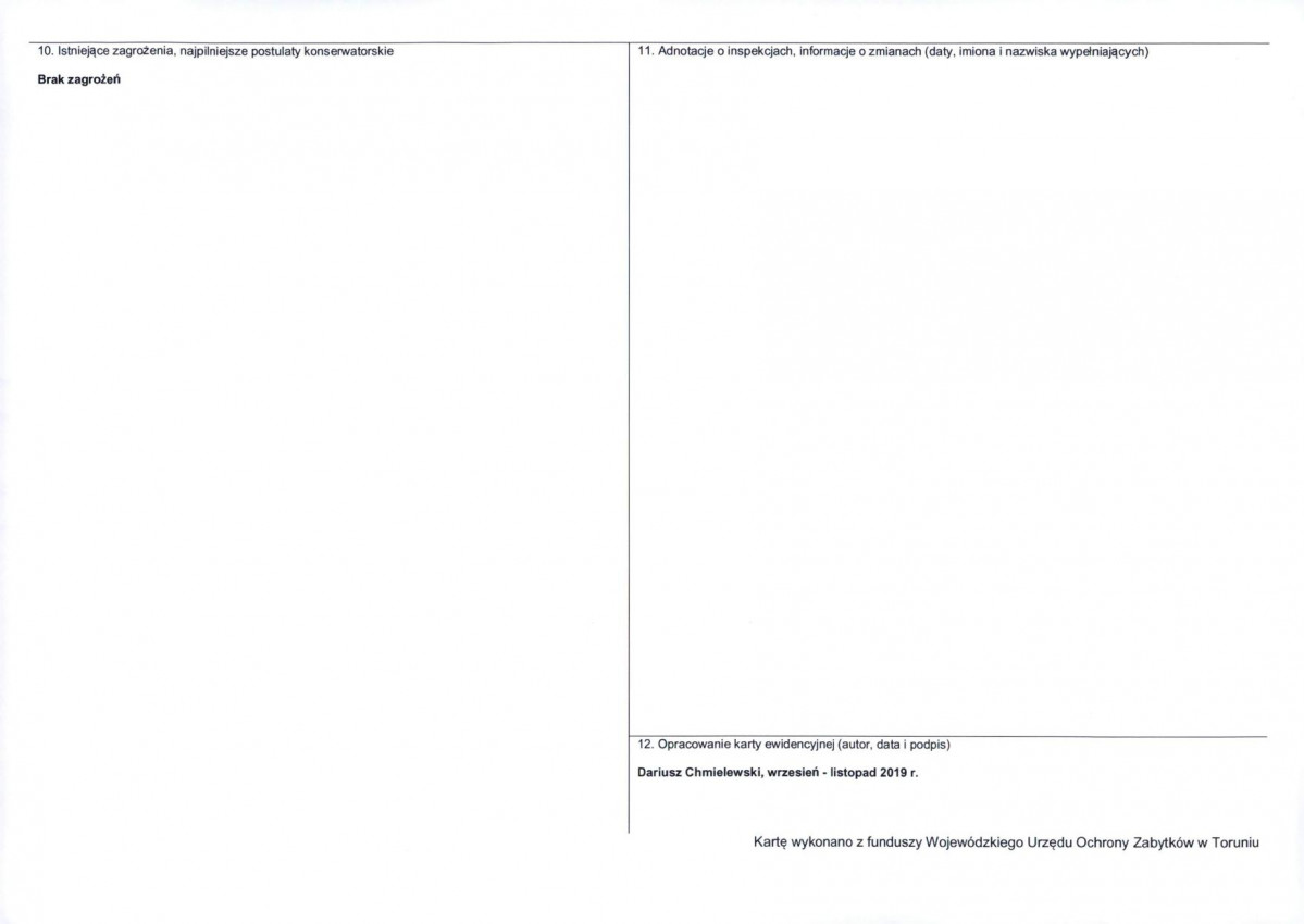 KEZN - Karta obiektu niewpisanego do rejestru, skan nr 2