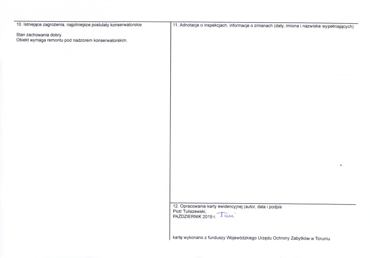 KEZN - Karta obiektu niewpisanego do rejestru, skan nr 2