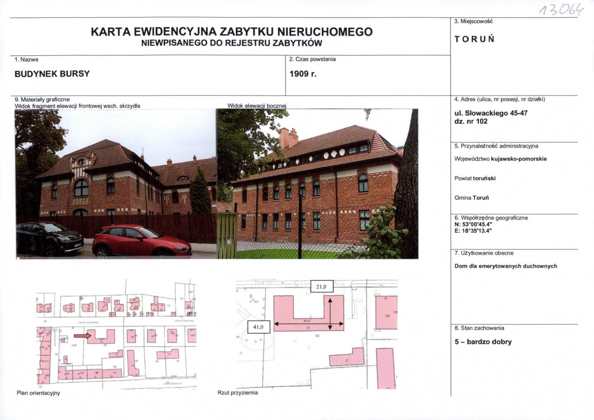 KEZN - Karta obiektu niewpisanego do rejestru, skan nr 1