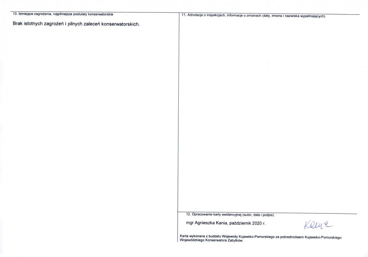 KEZN - Karta obiektu niewpisanego do rejestru, skan nr 2