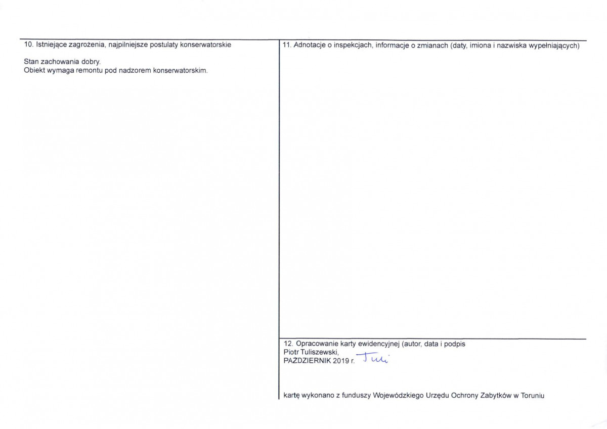 KEZN - Karta obiektu niewpisanego do rejestru, skan nr 2