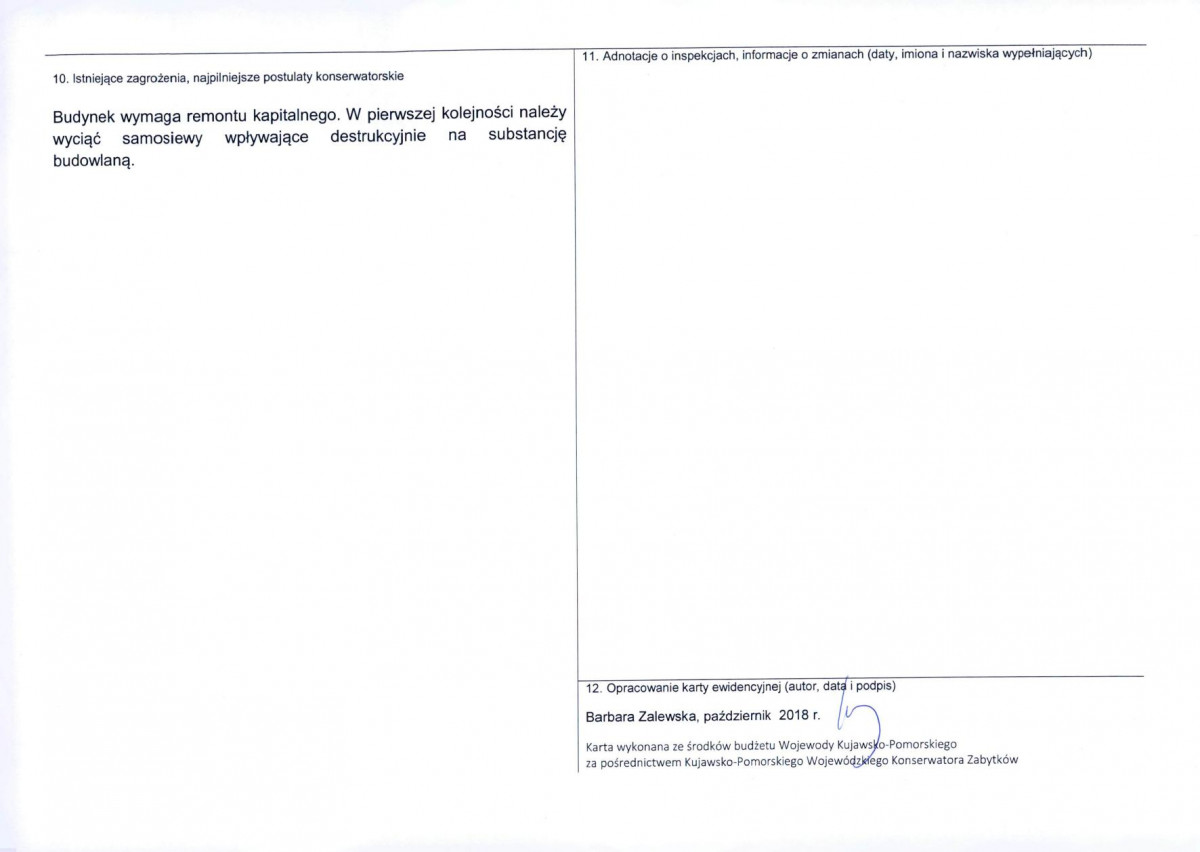 KEZN - Karta obiektu niewpisanego do rejestru, skan nr 2