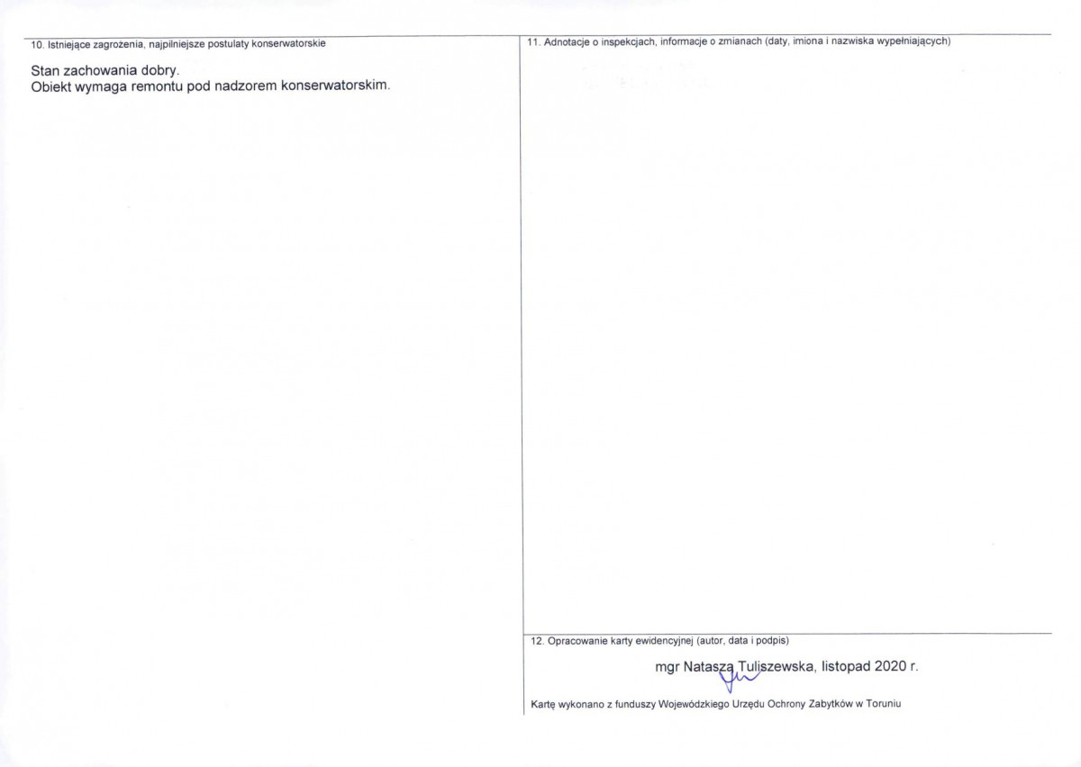 KEZN - Karta obiektu niewpisanego do rejestru, skan nr 2