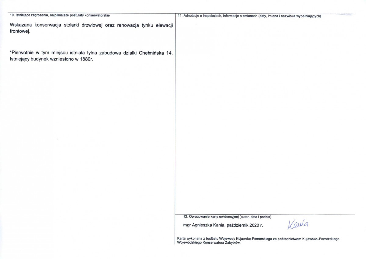 KEZN - Karta obiektu niewpisanego do rejestru, skan nr 2
