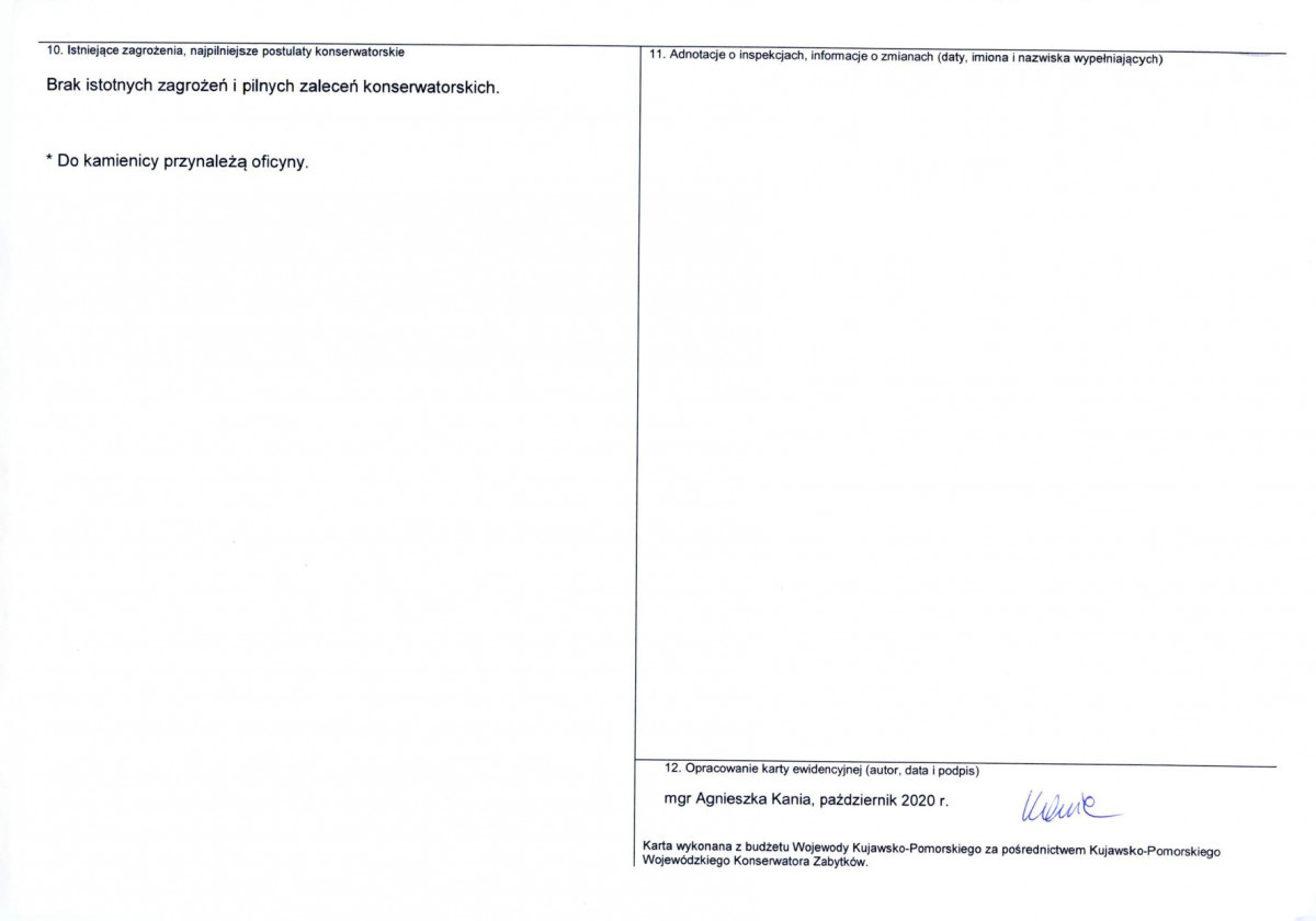 KEZN - Karta obiektu niewpisanego do rejestru, skan nr 2