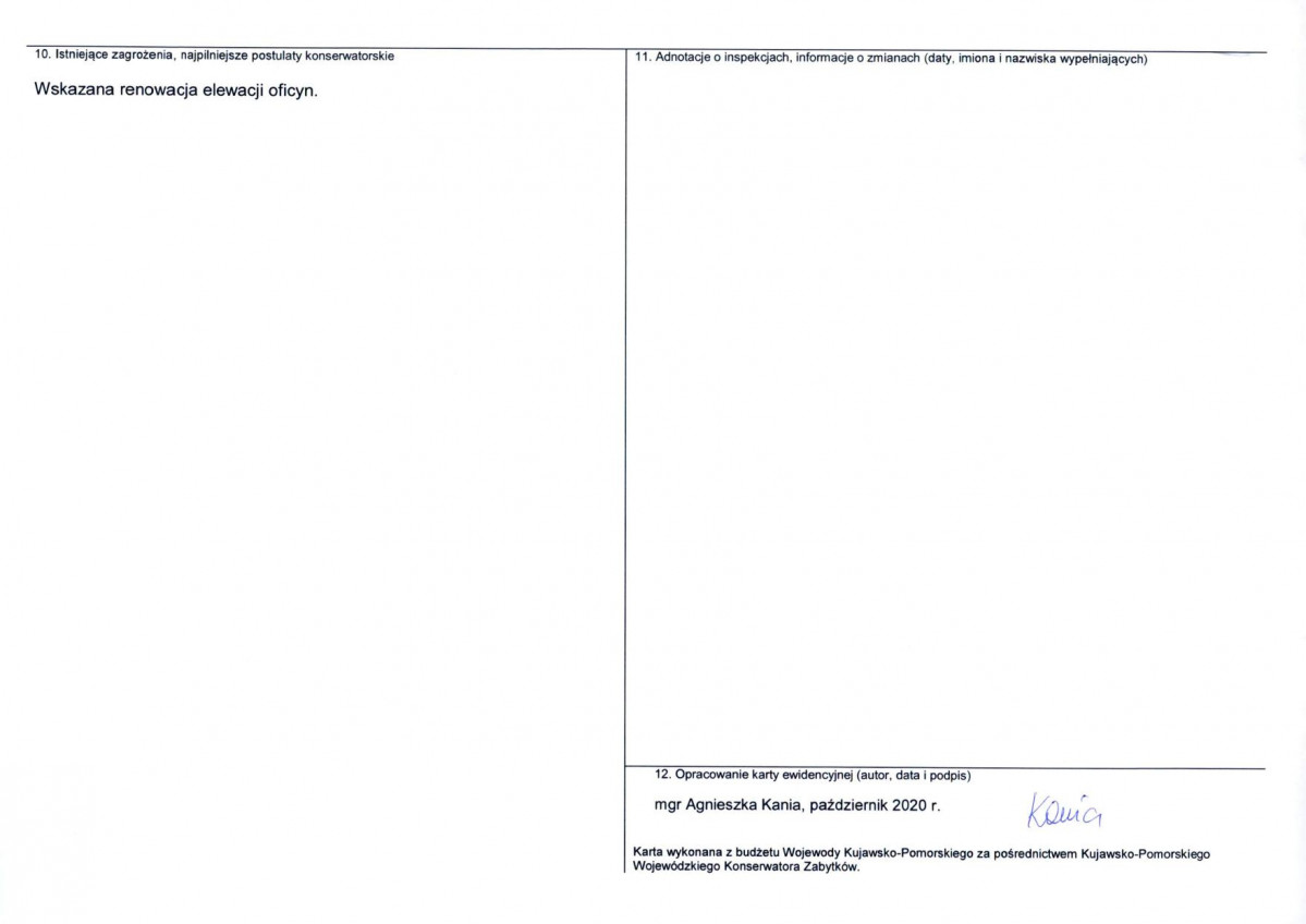 KEZN - Karta obiektu niewpisanego do rejestru, skan nr 2