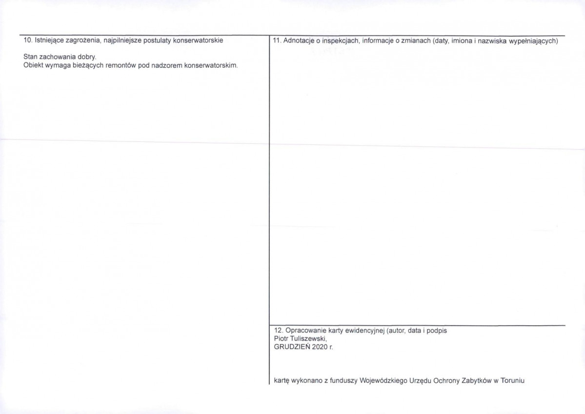KEZN - Karta obiektu niewpisanego do rejestru, skan nr 2