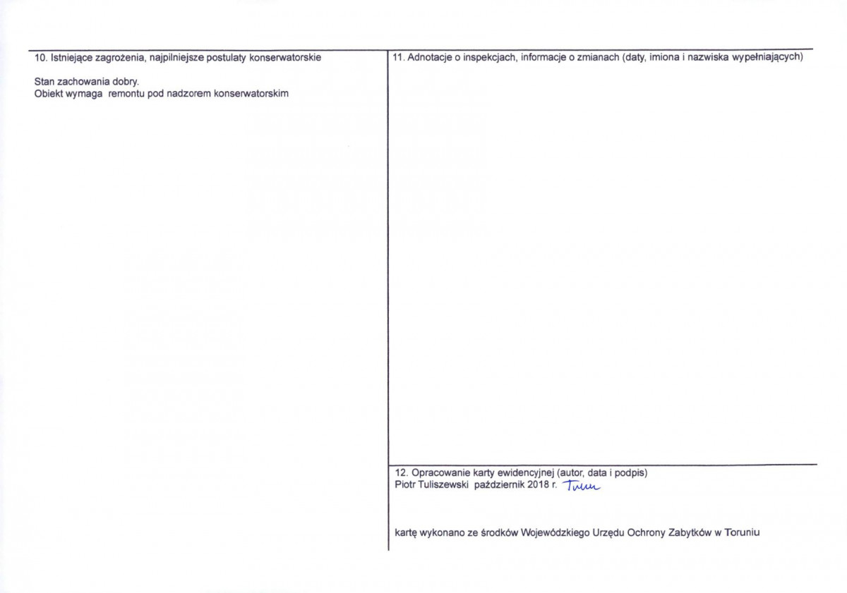 KEZN - Karta obiektu niewpisanego do rejestru, skan nr 2