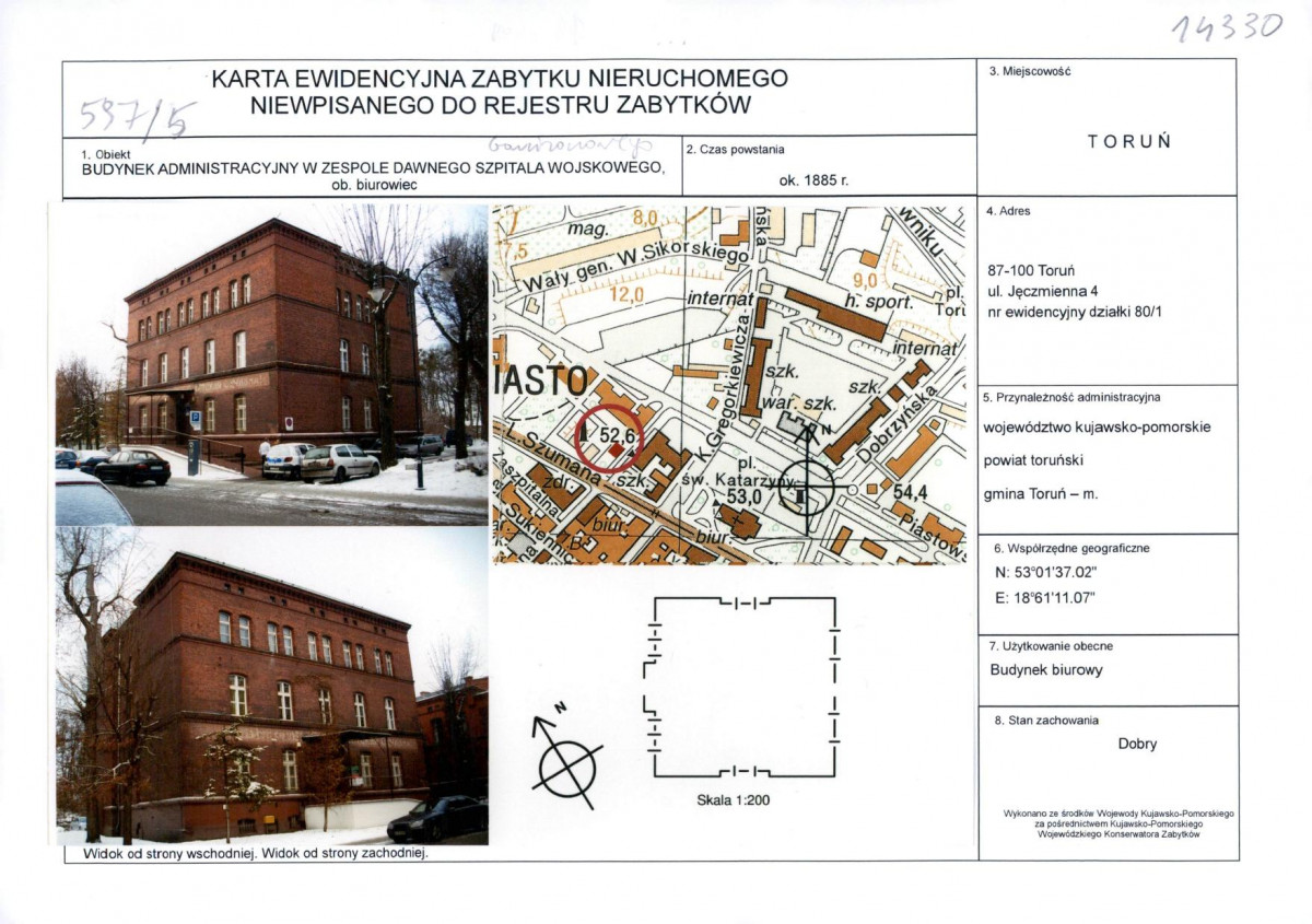 KEZN - Karta obiektu niewpisanego do rejestru, skan nr 1