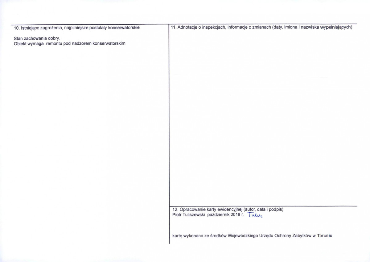 KEZN - Karta obiektu niewpisanego do rejestru, skan nr 2