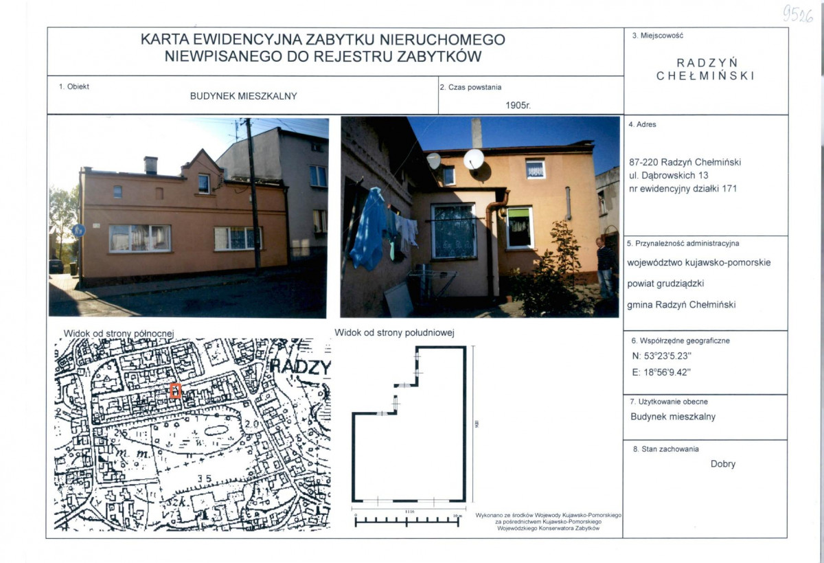KEZN - Karta obiektu niewpisanego do rejestru, skan nr 1
