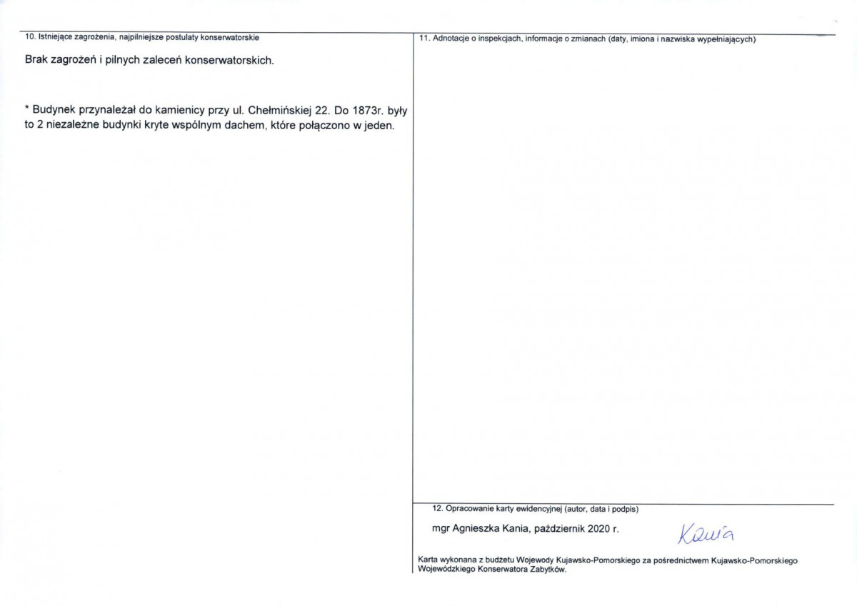 KEZN - Karta obiektu niewpisanego do rejestru, skan nr 2