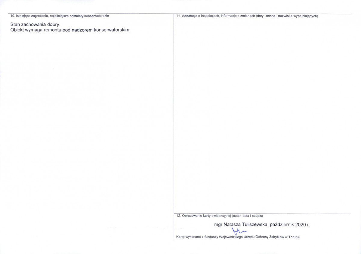 KEZN - Karta obiektu niewpisanego do rejestru, skan nr 2