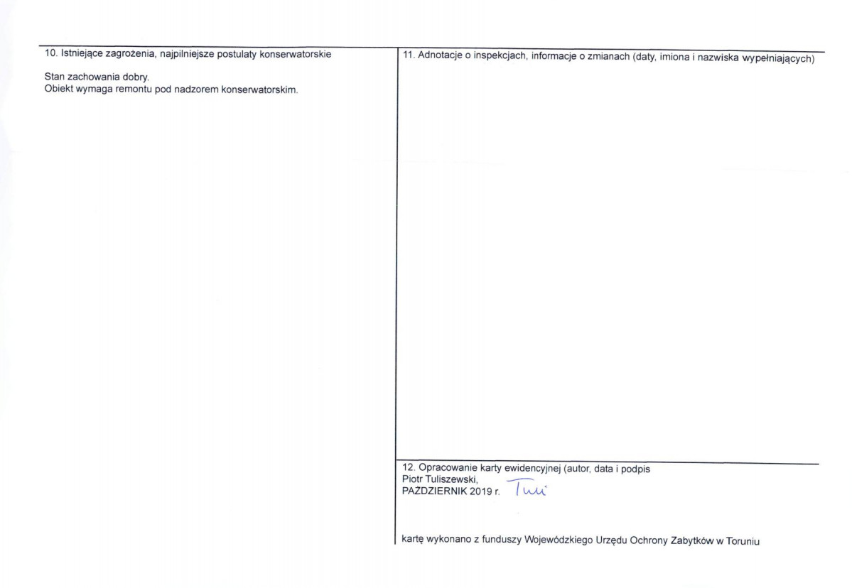 KEZN - Karta obiektu niewpisanego do rejestru, skan nr 2