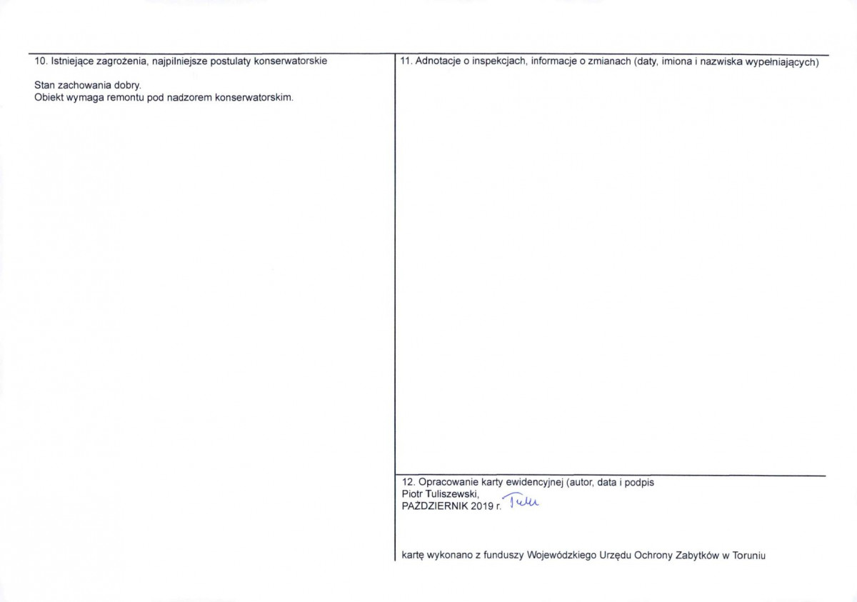 KEZN - Karta obiektu niewpisanego do rejestru, skan nr 2