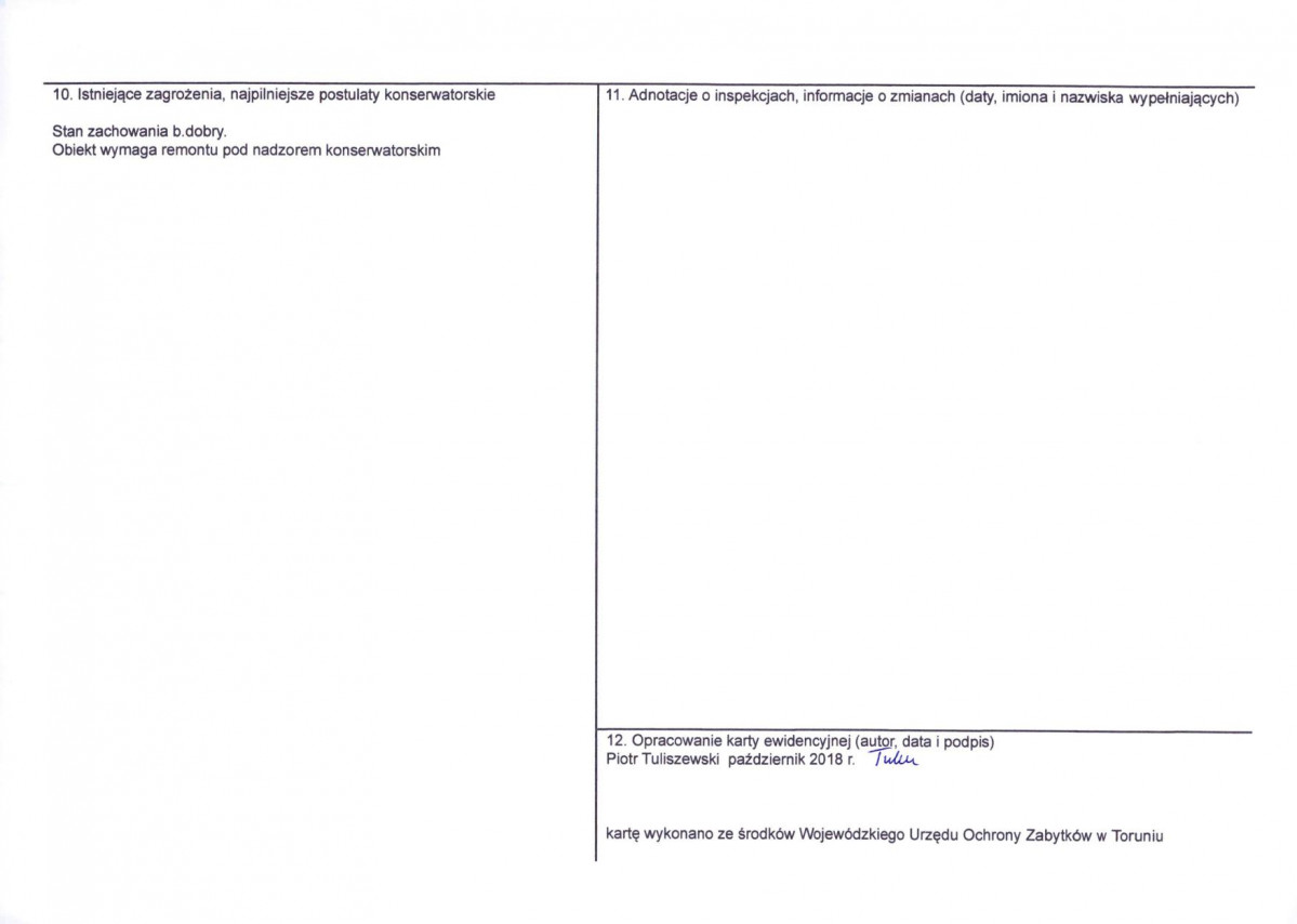 KEZN - Karta obiektu niewpisanego do rejestru, skan nr 2