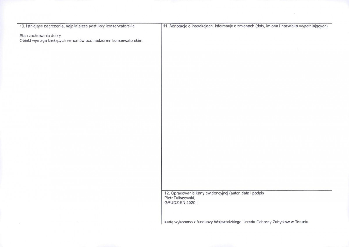 KEZN - Karta obiektu niewpisanego do rejestru, skan nr 2