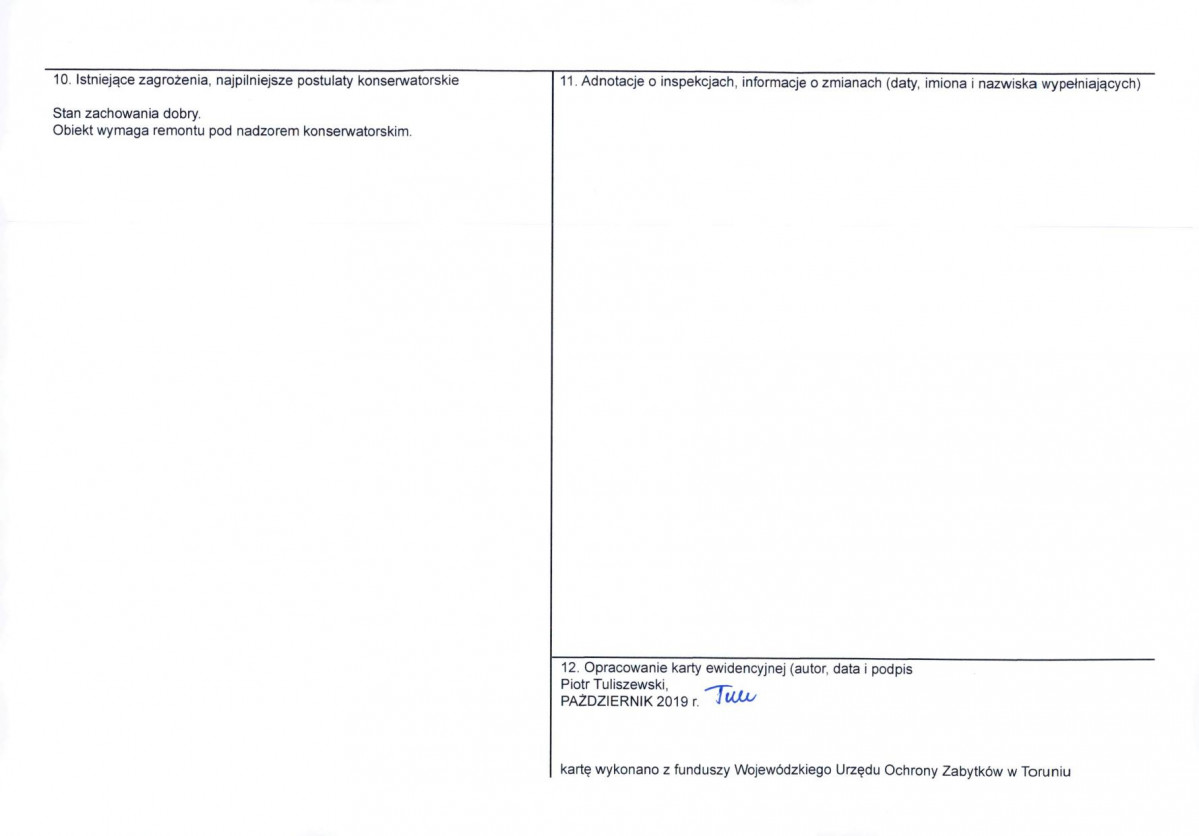 KEZN - Karta obiektu niewpisanego do rejestru, skan nr 2