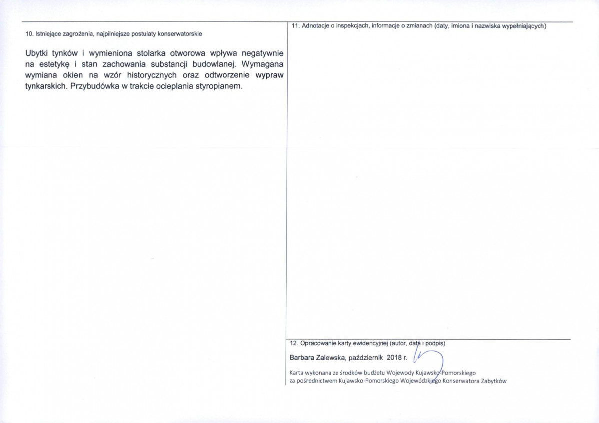 KEZN - Karta obiektu niewpisanego do rejestru, skan nr 2