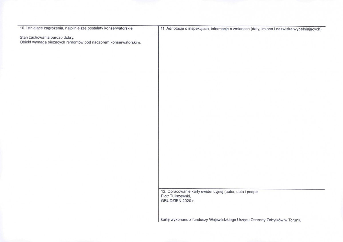 KEZN - Karta obiektu niewpisanego do rejestru, skan nr 2