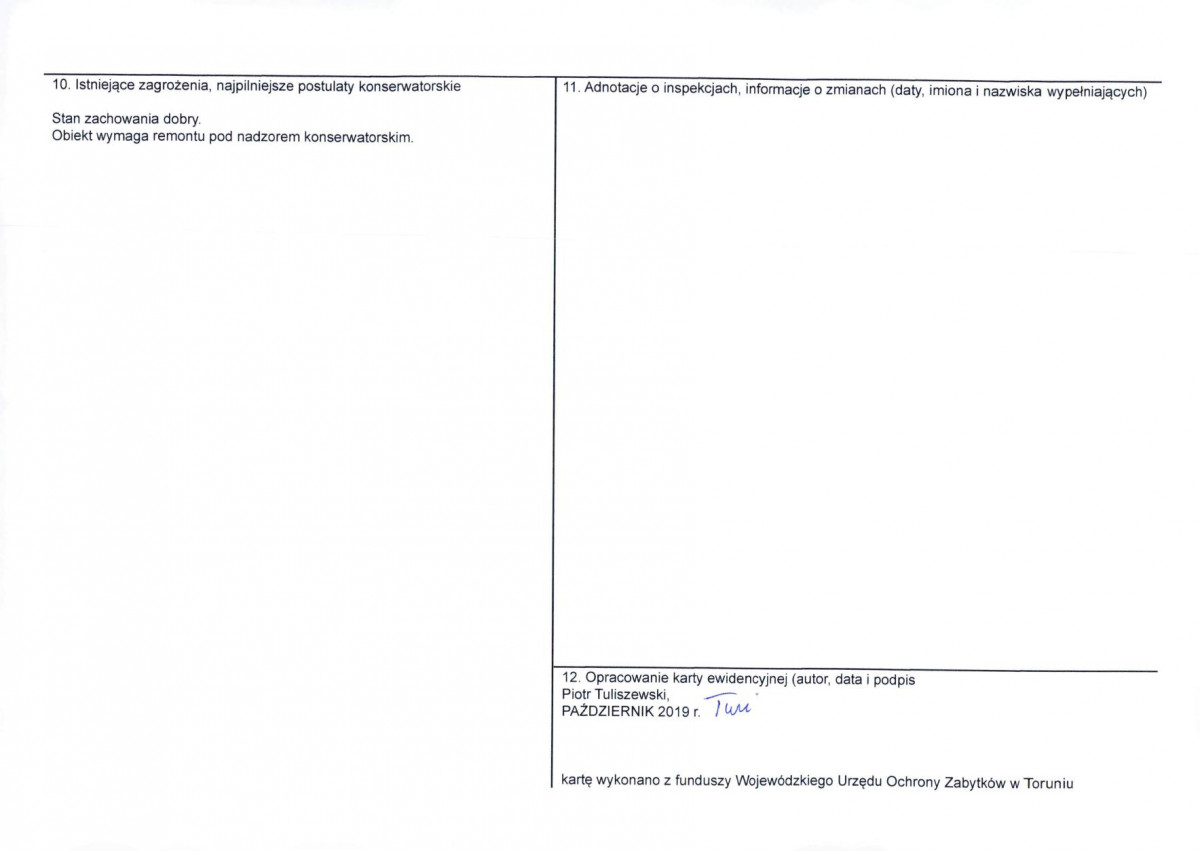 KEZN - Karta obiektu niewpisanego do rejestru, skan nr 2