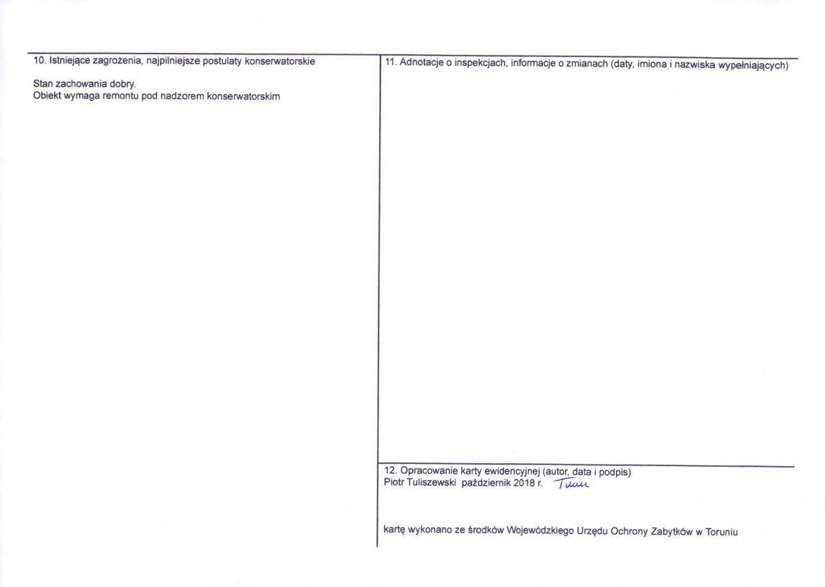 KEZN - Karta obiektu niewpisanego do rejestru, skan nr 2