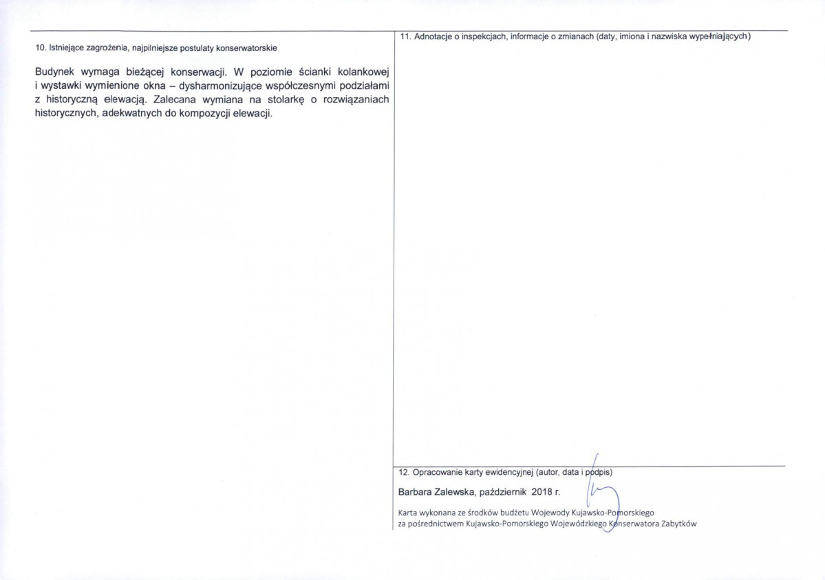 KEZN - Karta obiektu niewpisanego do rejestru, skan nr 2