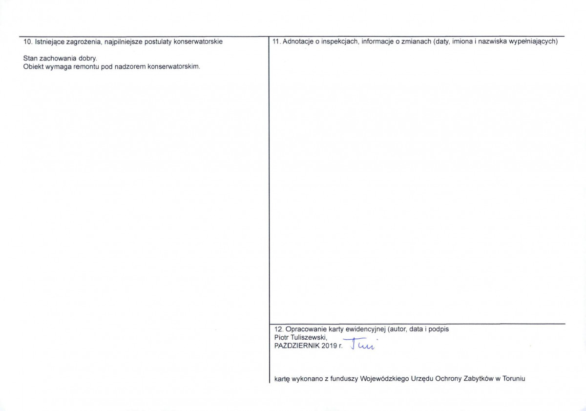 KEZN - Karta obiektu niewpisanego do rejestru, skan nr 2