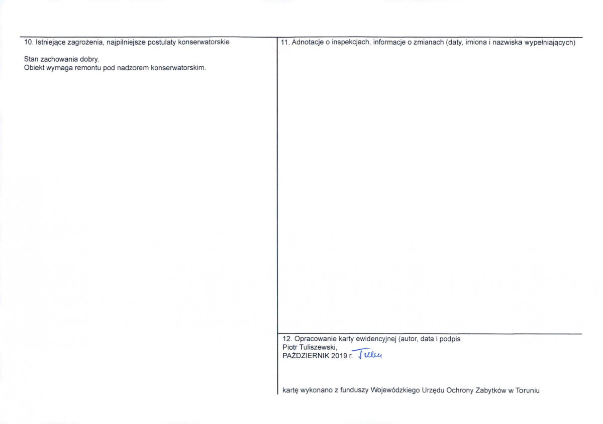 KEZN - Karta obiektu niewpisanego do rejestru, skan nr 2