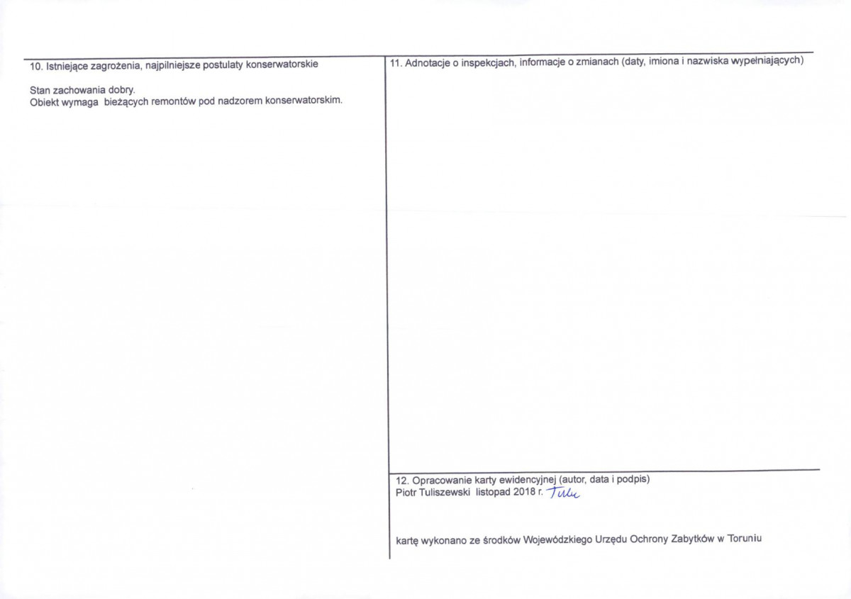 KEZN - Karta obiektu niewpisanego do rejestru, skan nr 2