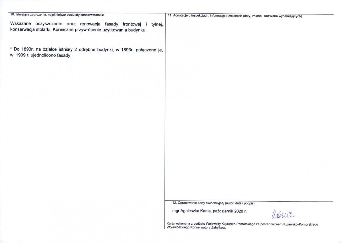 KEZN - Karta obiektu niewpisanego do rejestru, skan nr 2