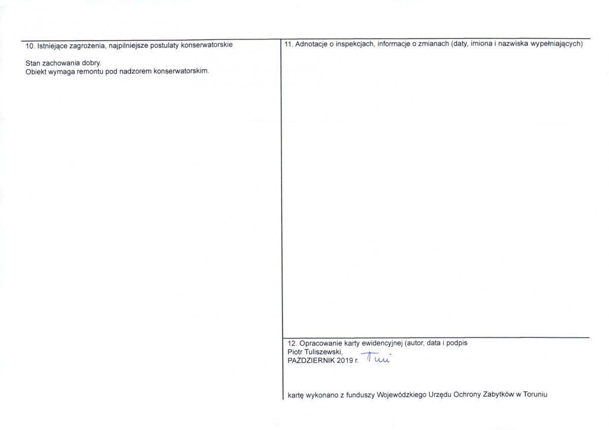 KEZN - Karta obiektu niewpisanego do rejestru, skan nr 2