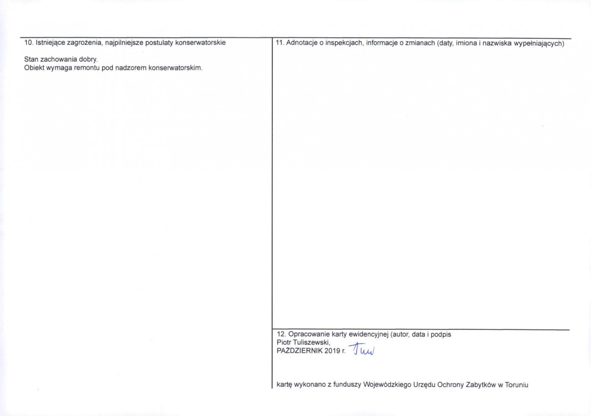 KEZN - Karta obiektu niewpisanego do rejestru, skan nr 2