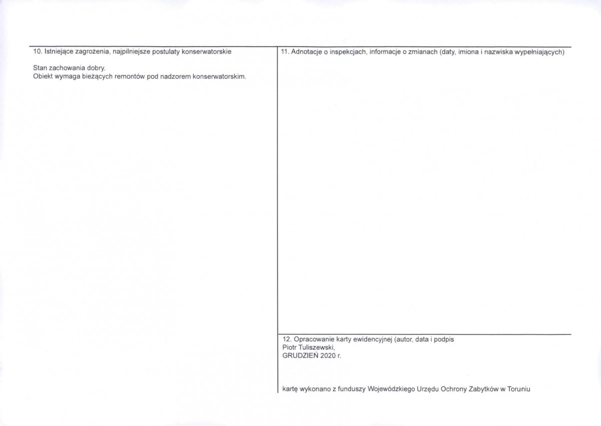 KEZN - Karta obiektu niewpisanego do rejestru, skan nr 2