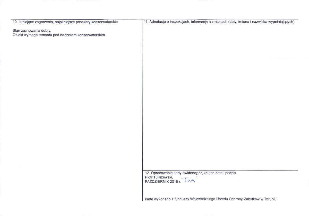 KEZN - Karta obiektu niewpisanego do rejestru, skan nr 2