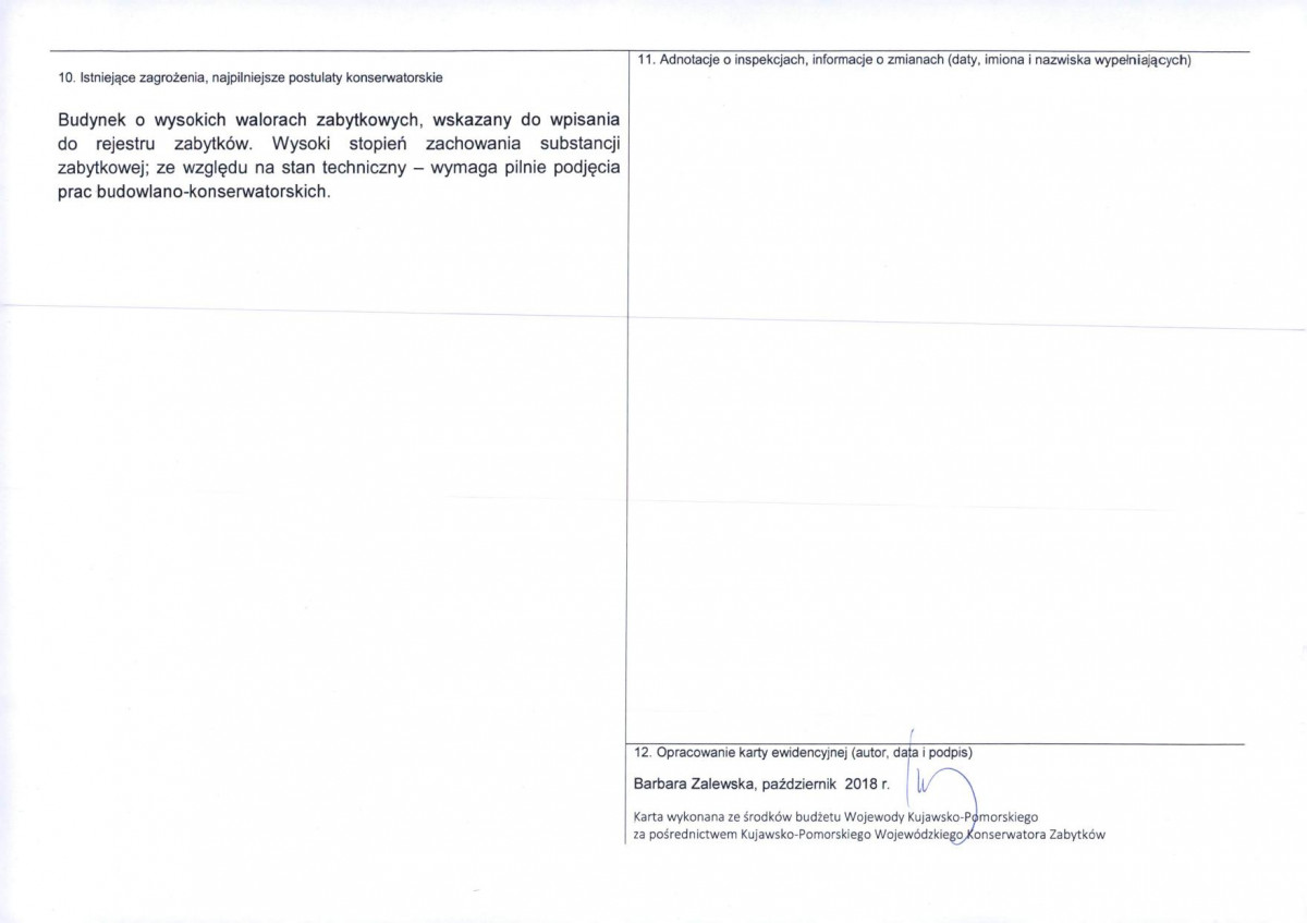 KEZN - Karta obiektu niewpisanego do rejestru, skan nr 2