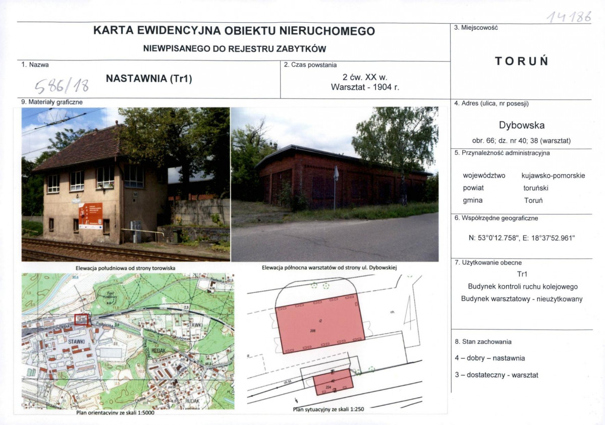 KEZN - Karta obiektu niewpisanego do rejestru, skan nr 1