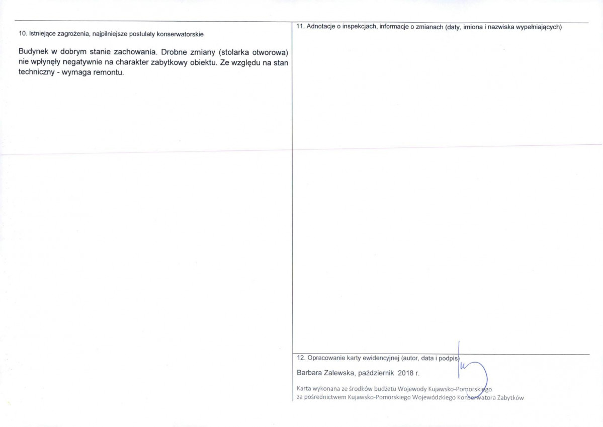 KEZN - Karta obiektu niewpisanego do rejestru, skan nr 2