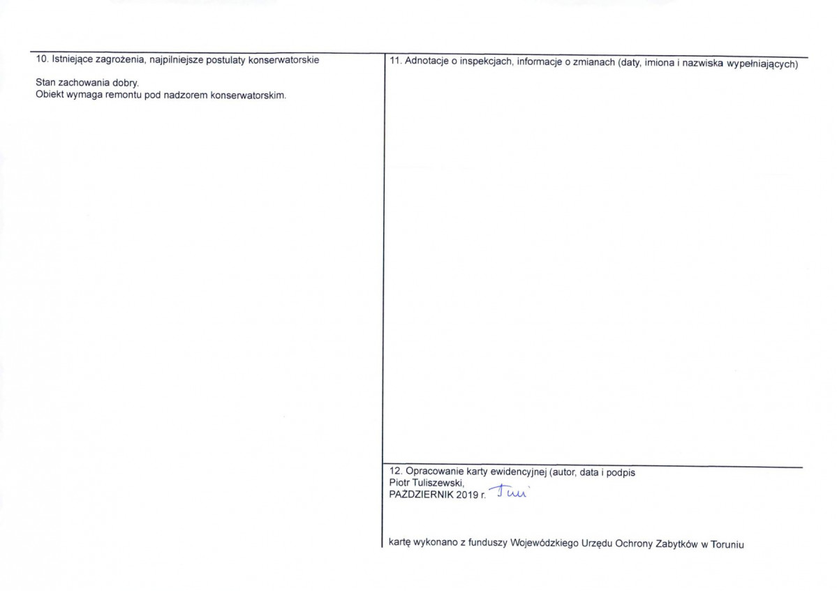 KEZN - Karta obiektu niewpisanego do rejestru, skan nr 2