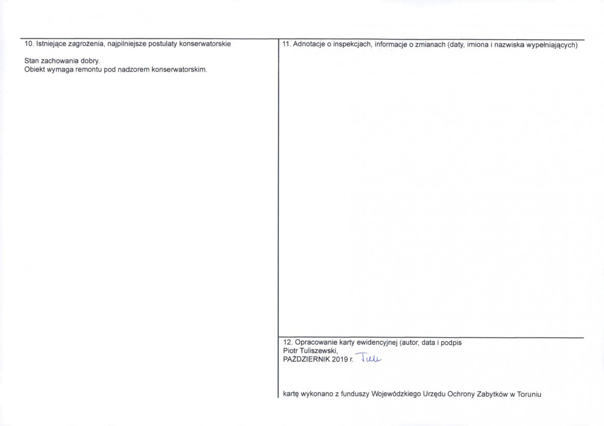 KEZN - Karta obiektu niewpisanego do rejestru, skan nr 2