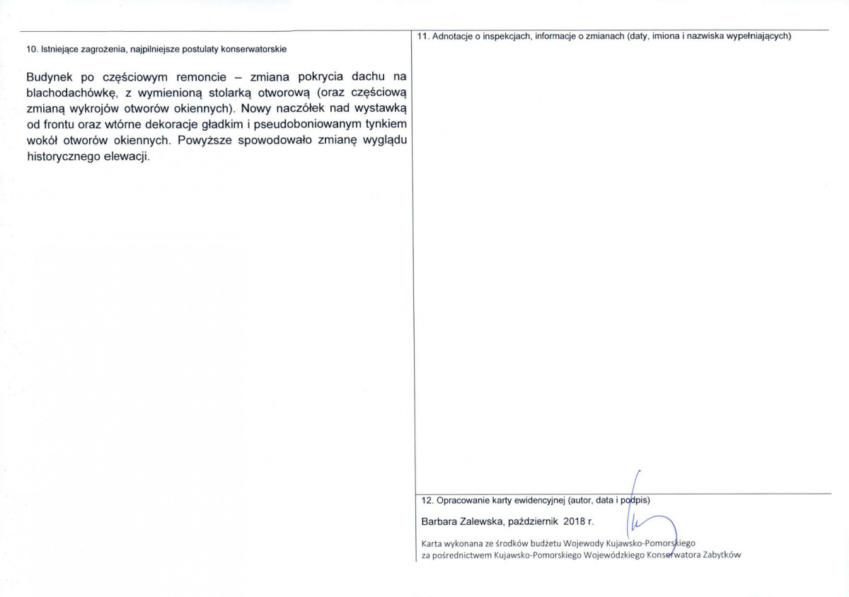 KEZN - Karta obiektu niewpisanego do rejestru, skan nr 2