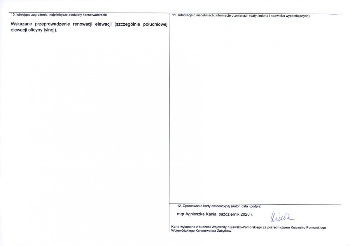 KEZN - Karta obiektu niewpisanego do rejestru, skan nr 2